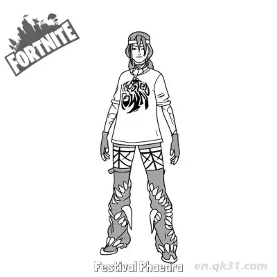 Free printable Festival Phaedra 02 Coloring Page - Free PDF Printable Fortnite Coloring Sheets coloring page